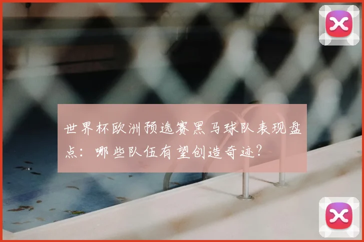 世界杯欧洲预选赛黑马球队表现盘点：哪些队伍有望创造奇迹？